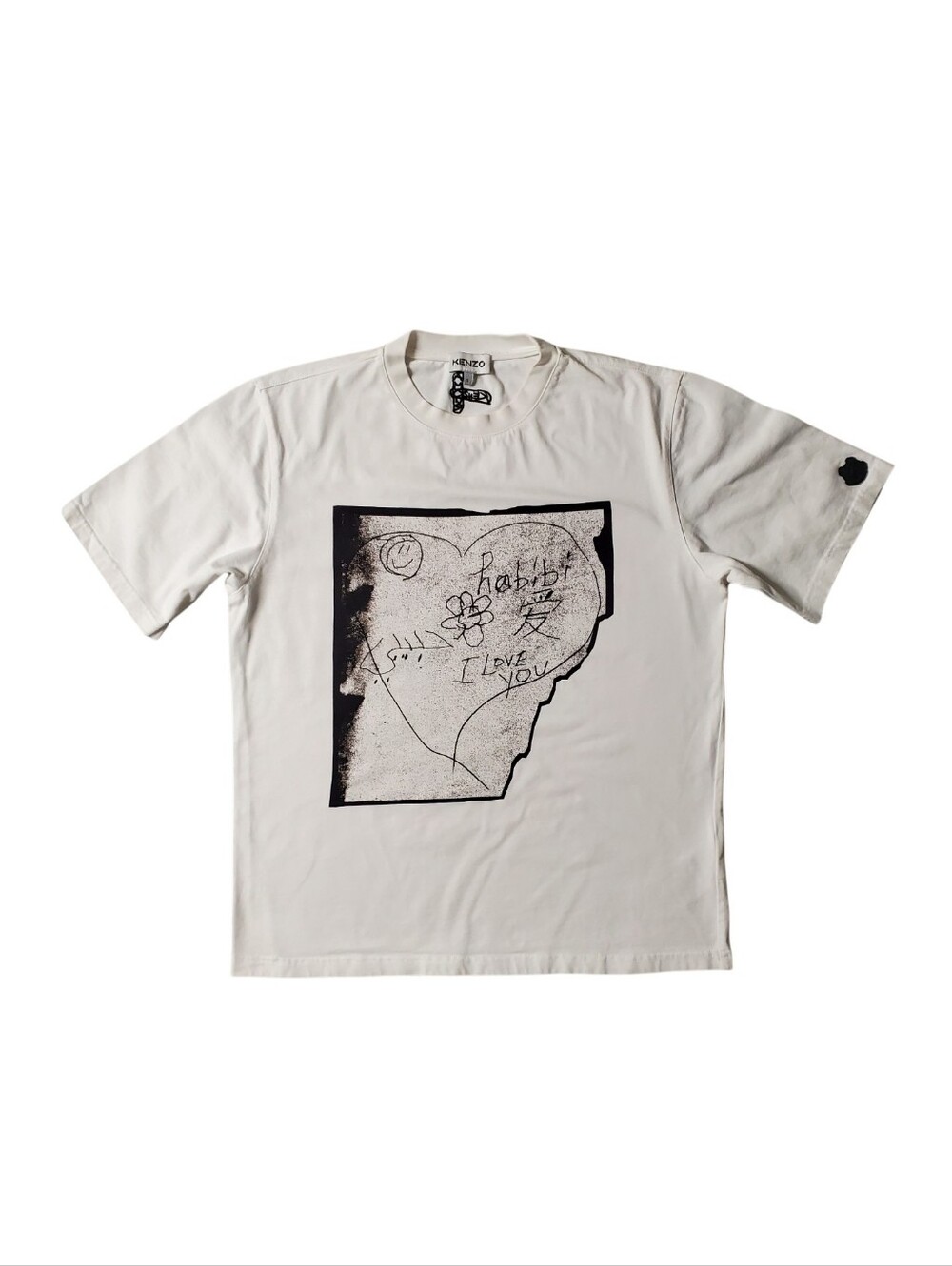 Kenzo Mens Graphic T-Shirt Size Small White Crew Neck Short Sleeve - Picture 2 of 10